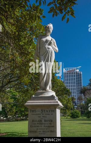 Statua di Boyd, 1900, Albert Park, centro di Auckland, Isola del Nord, Nuova Zelanda Foto Stock