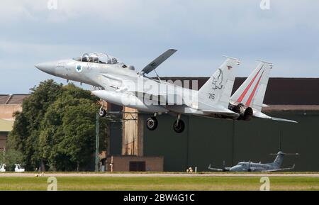 MDD F-15D Eagle, 715, di 133 Sqn, forza aerea israeliana a RAF Waddington durante l'Esercito Cobra Warrior, Waddington, Regno Unito, 4 settembre 2019. Foto Stock