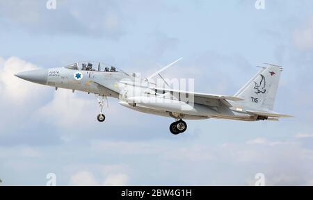 MDD F-15D Eagle, 715 anni, della 133 Sqn, forza aerea israeliana a RAF Waddington durante la Excercise Cobra Warrior, Waddington, Regno Unito, 4 settembre 20 Foto Stock