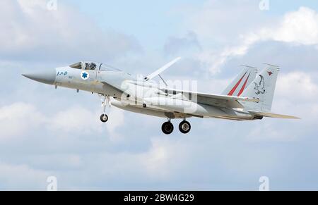 MDD F-15C Eagle, 810 anni, della 133 Sqn, forza aerea israeliana a RAF Waddington durante la Excercise Cobra Warrior, Waddington, Regno Unito, 4 settembre 20 Foto Stock