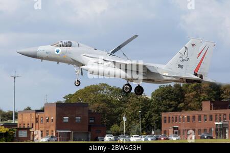 MDD F-15C Eagle, 810 anni, della 133 Sqn, forza aerea israeliana a RAF Waddington durante la Excercise Cobra Warrior, Waddington, Regno Unito, 4 settembre 20 Foto Stock