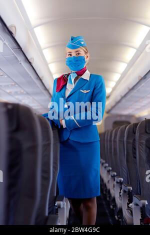 La direzione di Eurowings alla presentazione del concetto di sicurezza all'aeroporto di Colonia Bonn durante la crisi della corona 'Safe in Corona Times'. Koln, 27 maggio 2020 | utilizzo in tutto il mondo Foto Stock