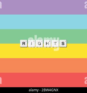 La tolleranza e la pace bandiera arcobaleno. Diritti Illustrazione Vettoriale