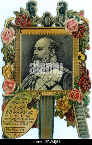 Cartolina canadese commemorativa in lutto per la morte di Re Edoardo VII - (1841-1910). Foto Stock