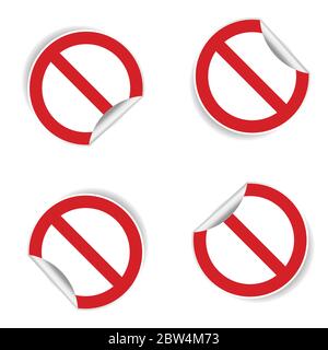 etichetta senza segno immagine in rosso Illustrazione Vettoriale