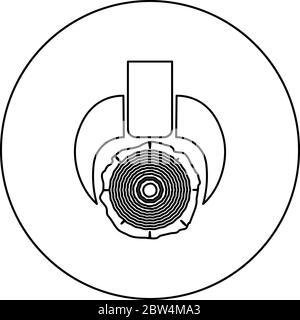 Trasporto di legname di trasporto di nave di carico speciale dispositivo di sollevamento di tronco di albero di carico operazioni di registrazione Skidder veicolo forestale trattore di legname spedizioniere icona in Illustrazione Vettoriale