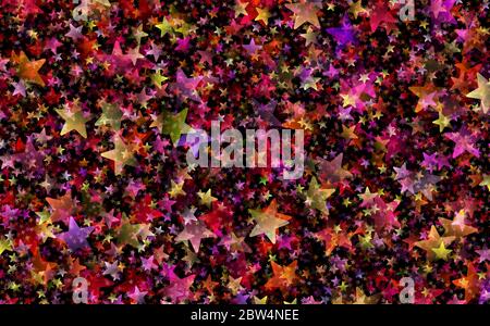 sfondo colorato decorativo stelle Foto Stock