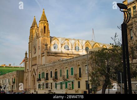 La chiesa parrocchiale di nostra Signora del Monte Carmelo a Balluta, Malta Foto Stock