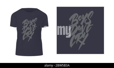 Modello di abiti scuri con un esempio di stampa. Illustrazione Vettoriale