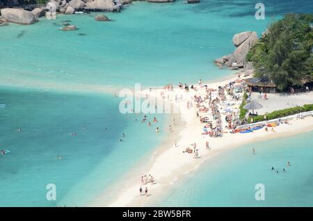 Isola di Ko Tao in Thailandia, sede di una delle più belle spiagge in Asia Foto Stock