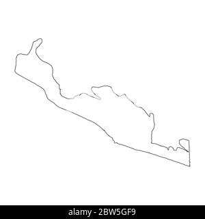 Mappa vettoriale Monrovia. Illustrazione vettoriale isolata. Contorno. Illustrazione EPS 10. Illustrazione Vettoriale