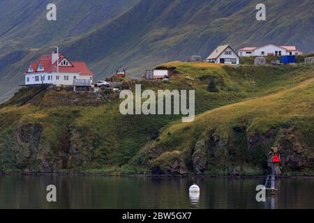 Haystack Hill, Unalaska Island, Aleutian Islands, Alaska, USA Foto Stock