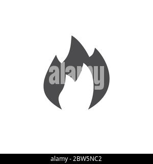 Fuoco a icona piatta. Per il web, il business, la finanza e la comunicazione. Illustrazione vettoriale. Illustrazione Vettoriale