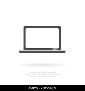 Icona del portatile. Design piatto. Illustrazione vettoriale. Illustrazione Vettoriale