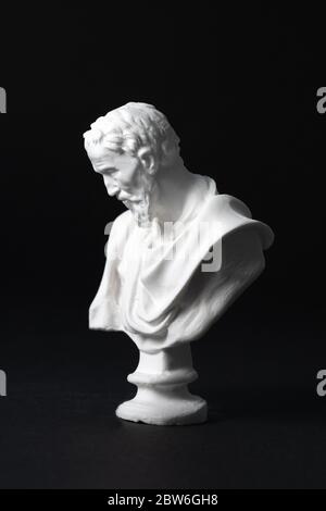 Michelangelo gesso figura in nero Foto Stock