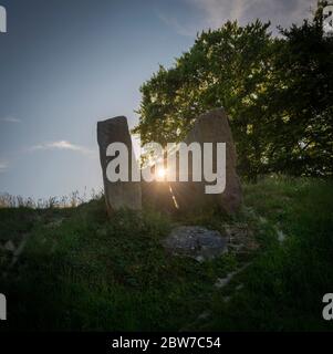 Barrum Neolitico lungo Barrow vicino a Trottisfliffe, Kent, Regno Unito Foto Stock