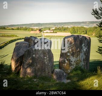 Barrum Neolitico lungo Barrow vicino a Trottisfliffe, Kent, Regno Unito Foto Stock