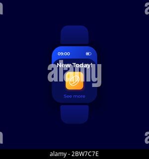 I farmaci programmano il modello di interfaccia vettore smartwatch Illustrazione Vettoriale