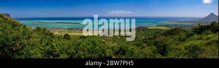 Il punto panoramico le morne Tamarin si trova nel Parco Nazionale delle Gole del Fiume Nero, Mauritius Foto Stock