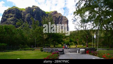 LE MORNE/MAURITIUS - 23 AGOSTO 2018: Museo Monumento della Via degli Slavi stabilito nel sud dell'isola di Mauritius Foto Stock