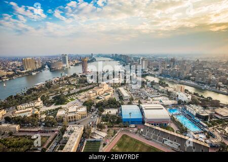 Fiume nilo al Cairo Foto Stock