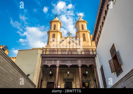 Chiesa sospesa al Cairo Foto Stock