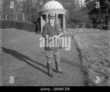 Un'azienda agricola australiana in Inghilterra : ideale per l'addestramento Empire Land a Lynford Hall , Norfolk . Il signor H W Potts, presidente del Collegio. 30 gennaio 1926 Foto Stock