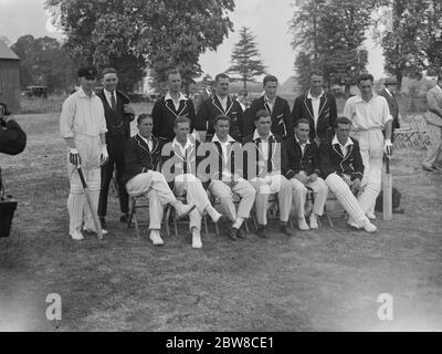 Nuova Zelanda contro Amatore XI a Maidstone . Il team della Nuova Zelanda . 10 maggio 1927 Foto Stock