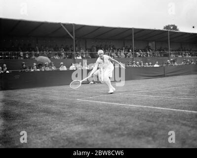 Campionati di tennis sul prato Kent a Beckenham . Senorita d' Alvarez in gioco . 8 giugno 1926 Foto Stock