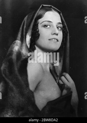 La donna più popolare della Svezia . Mlle Ebon Strandin , Premiere Danseuse della Royal Opera svedese . 27 luglio 1928 Foto Stock