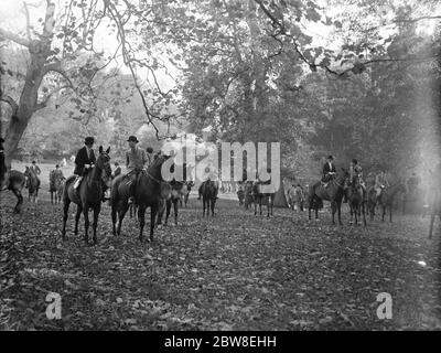 Duca di York a Pytchley Cubing si incontrano . 3 novembre 1928 Foto Stock