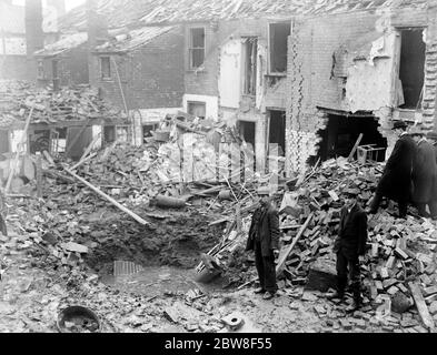 Air raid su Kings Lynn . 19 gennaio 1915 Foto Stock