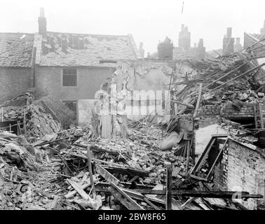 Air raid su Kings Lynn . 19 gennaio 1915 Foto Stock