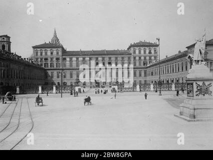 La futura casa della principessa Marie Jose . Il Palazzo reale di Torino , che sarà la residenza ufficiale del Principe ereditario d'Italia e della Principessa Maria José . 4 gennaio 1930 Foto Stock