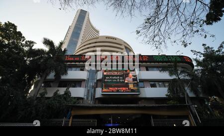 Mumbai, India - 19 dicembre 2018: Vecchia struttura del mercato azionario Bombay Stock Exchange Building. Foto Stock
