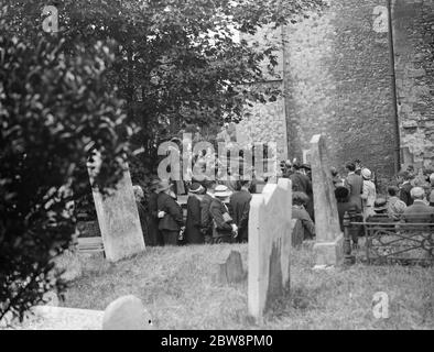 La processione funebre del sig. Frank Clark . 1938 Foto Stock