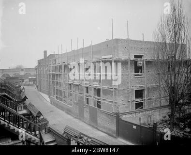 La costruzione della Borsa telefonica Speedwell a Golders Green , Londra . 7 febbraio 1938 Foto Stock