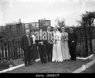 Il gruppo di nozze di McMahon e J. 23 aprile 1938 Foto Stock