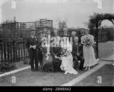 Il gruppo di nozze di McMahon e J. 23 aprile 1938 Foto Stock