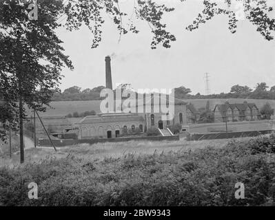 Gravesend Water Works in Kent . Visione generale delle opere . 1939 Foto Stock