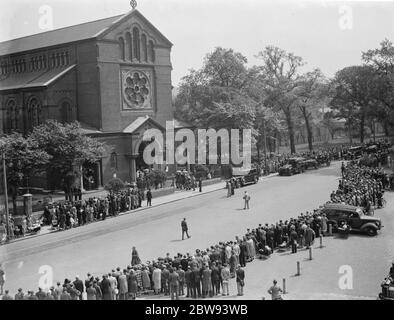 Una processione funeraria militare a Woolwich , Londra . 23 maggio 1939 Foto Stock