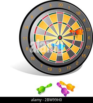 Illustrazione di freccette, con vettore di sfondo bianco Illustrazione Vettoriale