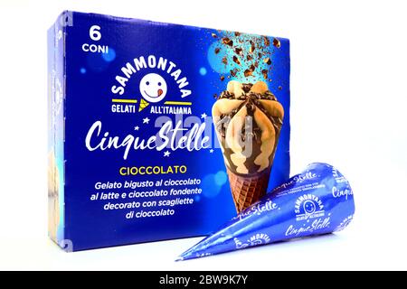 Cinque Stelle gelato italiano prodotto da Sammontana Foto Stock