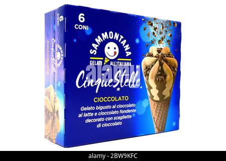 Cinque Stelle gelato italiano prodotto da Sammontana Foto Stock