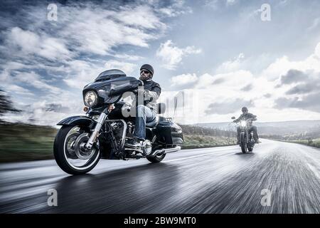 Regno Unito, Londra, motociclisti su strada Foto Stock