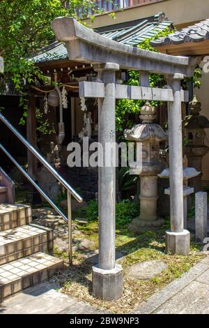 Tempio di Myokenji, Tokyo Giappone, viaggio Foto Stock