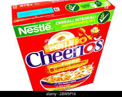 Cheerios, 5 cereali con miele prodotto da Nestlé Foto Stock