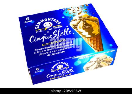Cinque Stelle gelato italiano prodotto da Sammontana Foto Stock