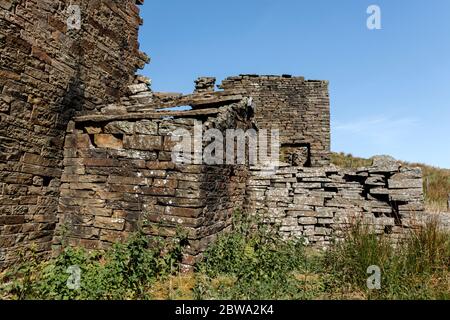 Casa colonica in rovina su Haslingden Grane. Foto Stock