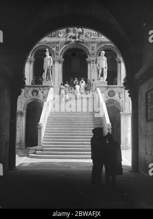 Venezia Italia la scalinata che conduce al Palazzo Ducale Foto Stock